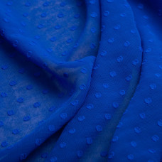 Тканина шифон жакард 150 см 75 гр/м2 легка, повітряна, для суконь, спідниць, блузок, дитячого одягу індіго