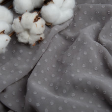 Ткань плательная шифон жаккард сіра