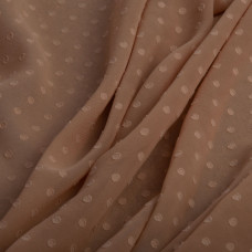 Тканина плательний шифон жакард т/беж