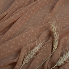 Тканина плательний шифон жакард т/беж