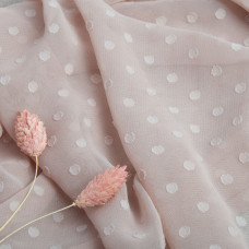 Тканина плательний шифон жакард беж