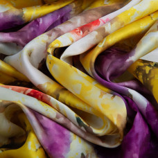 Тканина полум'яна атлас шовк мармур бузок