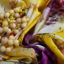 Тканина полум'яна атлас шовк мармур бузок