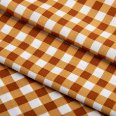 Ткань плательная штапель клітинка кориця