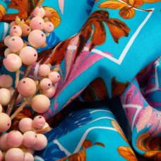 Тканина плательна штапель манстера блактитна