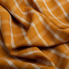 Ткань плательная штапель клітина гірчиця