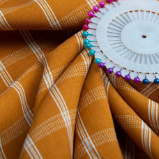 Ткань плательная штапель клітина гірчиця