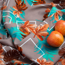 Тканина полум'яна штапель манстера капучино