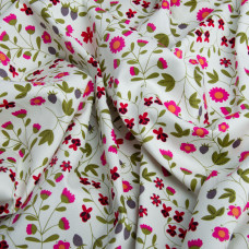 Тканина костюмна котон-барвінок малина