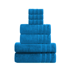 Рушник махровий 30х50 для рук та обличчя, спа салонів, готелів та дому, серветка натуральна бавовняна синя