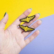 Шеврон "УЗ" Укрзалізниця 2х5 см золото вишитий патч нашивка Українська залізниця