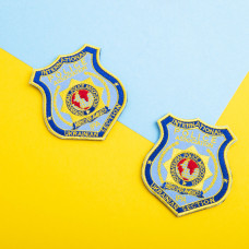 Шеврон на липучці International Police Association 8х9 см вишитий патч нашивка