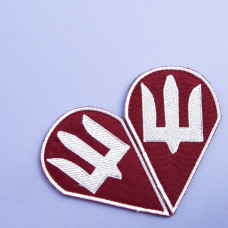 Шеврон на липучці тризуб ДШВ десантно-штурмові війська ЗСУ 6,3х9,5 см вишитий патч нашивка