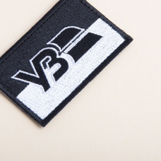 Шеврон на липучці УЗ Укрзалізниця 5х8 см чорно білий вишитий патч нашивка Українська залізниця