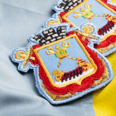 Шеврон на липучці Герб Миколаєва Миколаїв 6х6 см вишитий патч нашивка