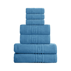 Рушник махровий банний 70х135 см блактиний