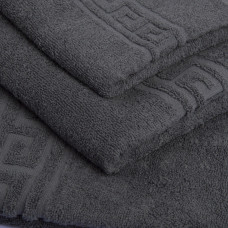 Рушник махровий 70х135 см т/сірий