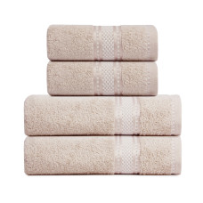 Рушник махровий Софія IDEIA 50х85 см беж бавовна натуральний для обличчя та рук