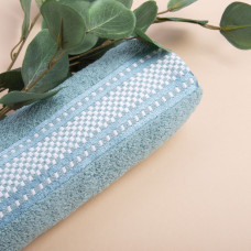 Рушник махровий Софія TM IDEIA 50х85 см мор хвиля натуральний бавовна для обличчя та рук