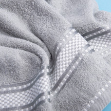 Рушник махровый София IDEIA 50х85 см сірий бавовна натуральний для рук та обличчя