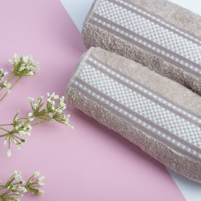 Рушник махровий Софія IDEIA 70х138 см беж бавовна натуральний банний