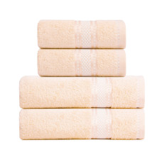 Рушник махровий Софія IDEIA 50х85 см крем бавовна натуральне для обличчя та рук