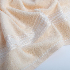 Рушник махровий Софія IDEIA 70х138 см крем бавовна натуральний банний