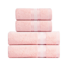 Рушник махровий Софія IDEIA 70х138 см рожеве бавовна натуральний банний