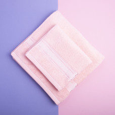 Рушник махровий Софія IDEIA 70х138 см рожеве бавовна натуральний банний