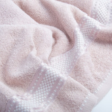 Рушник махровий Софія IDEIA 50х85 см пудра бавовна натуральний для обличчя та рук