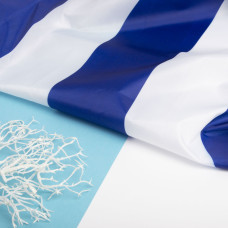 Тканина тентова Оксфорд, 150 см, 160 г/м2, міцна та водостійка для тентів та чохлів смуга біло-синя