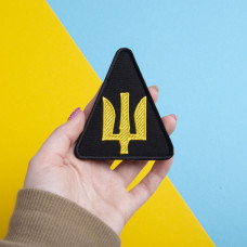 Шеврон на липучці Авіаційних військ чорний 9х8 см вишитий патч нашивка