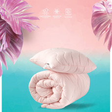 Набір полуторний Tropical ковдра 140х210 см + подушка 50х70 см IDEIA антиалергенний пудра