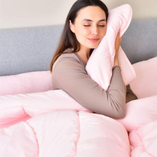 Набір полуторний Tropical ковдра 140х210 см + подушка 50х70 см IDEIA антиалергенний пудра