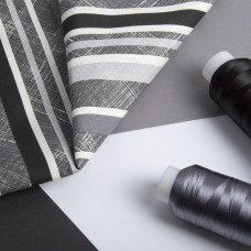 Тканина декоративна Смуга з водовідштовхувальним просоченням V-03 чорна