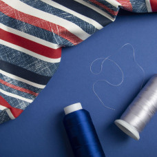 Тканина декоративна Смуга з водовідштовхувальним просоченням V-01 червона