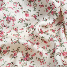 Тканина плательна атлас креш парижанка крем