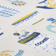 Тканина декоративна Чаювання з водовідштовхувальним просоченням V-03 синя