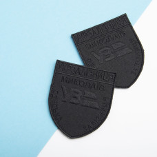 Шеврон на липучці Одеська Залізниця 8х9,5 см Українська залізниця чорний вишитий патч нашивка