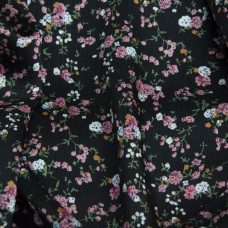 Тканина плательна атлас креш парижанка чорний