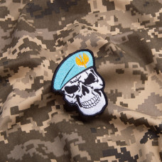 Шеврон на липучці Череп Морська піхота України 7х8,5 см вишитий патч нашивка