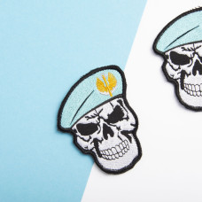 Шеврон на липучці Череп Морська піхота України 7х8,5 см вишитий патч нашивка