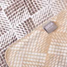 Плед покривало Kassandra 200x220 см IDEIA см беж, бавовна, натуральне