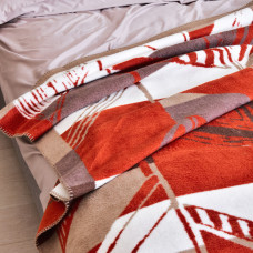 Плед покривало Kassandra євро 200x220 см IDEIA см терракот бавовна натуральне