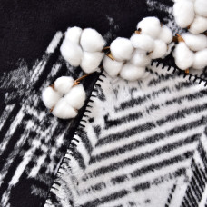 Плед покривало Kassandra євро 200x220 см IDEIA см чорний бавовна натуральне