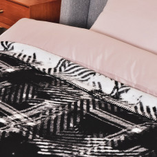Плед покривало Kassandra євро 200x220 см IDEIA см чорний бавовна натуральне