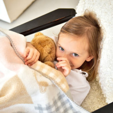 Плед дитячий 90х120 см бавовна PAPAELLA натуральна бавовна теплий ніжний в ліжечко коляску киця