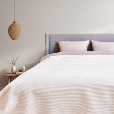 Плед покривало на ліжко Adina євро 200x220 см IDEIA молоко бавовна натуральне