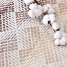 Плед покривало Kassandra 150х200 см IDEIA см беж, бавовна, натуральне