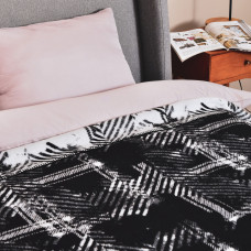 Плед покривало Kassandra 150x220 см IDEIA чорний бавовняне бавовна натуральна